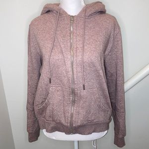 H&M Basics Full Zip Sweater Drawstring Hoodie Long Sleeve M Top